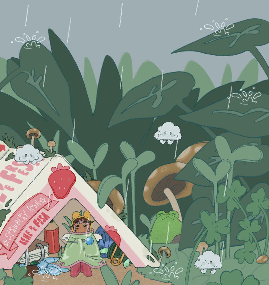 the shrooms | chatting/drawing scene