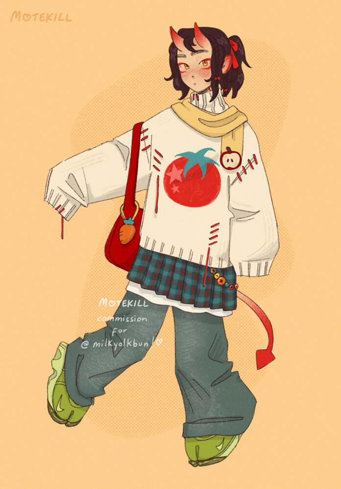 milkyolkbun | full liberty, casual outfit with a fruit/veggie theme