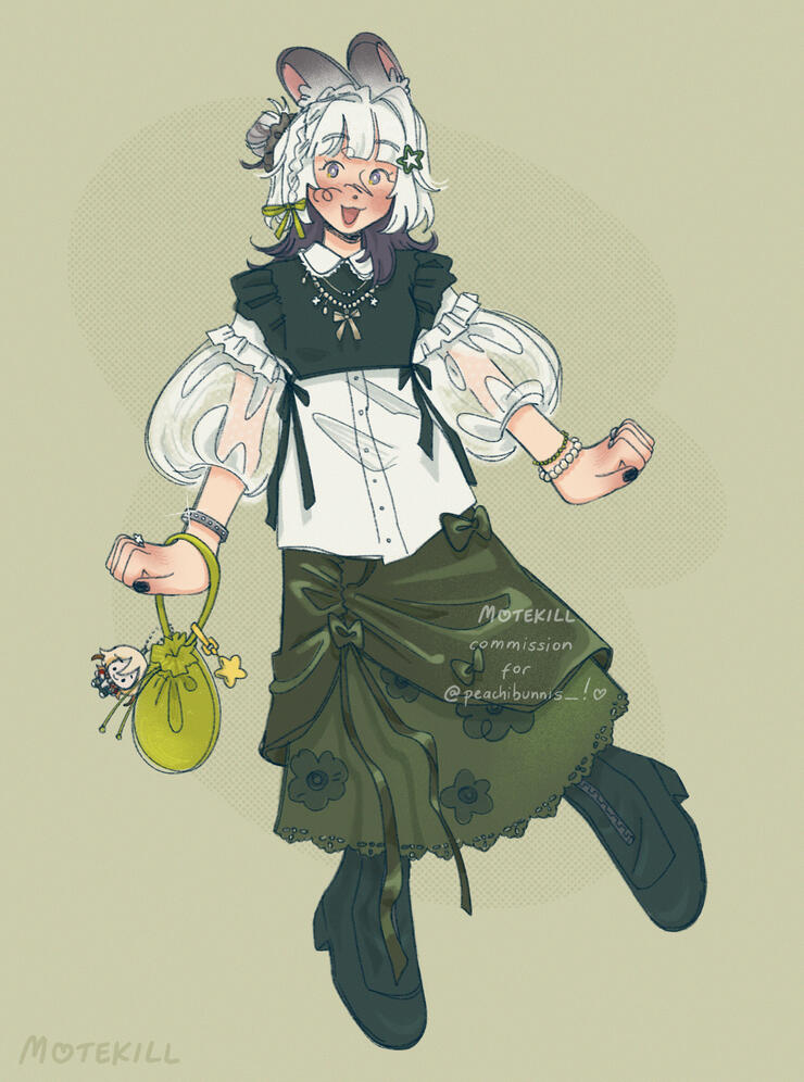 peachibunnis | full liberty, green with lots of fabrics with different textures
